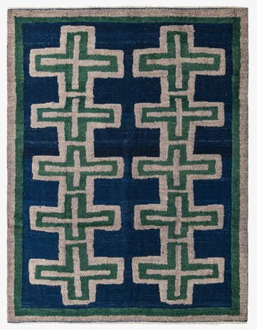 8' x 10' 6 Hand Knotted Darya Wool Rug