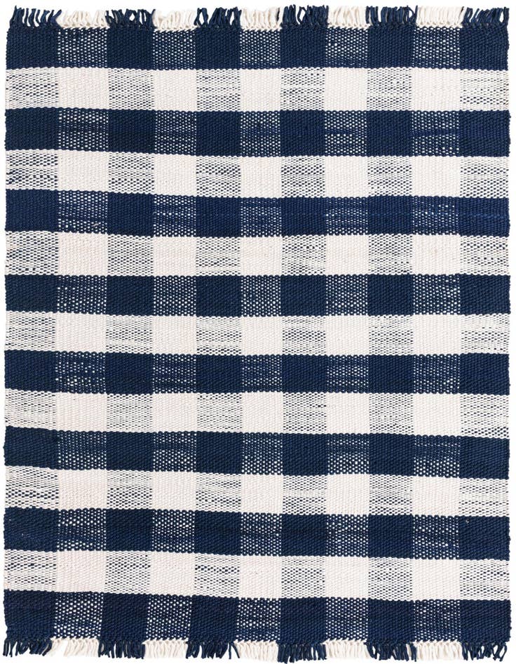 Detail image of 6' x 9' Easy-Clean Eco Plaid Washable Indoor / Outdoor Rug