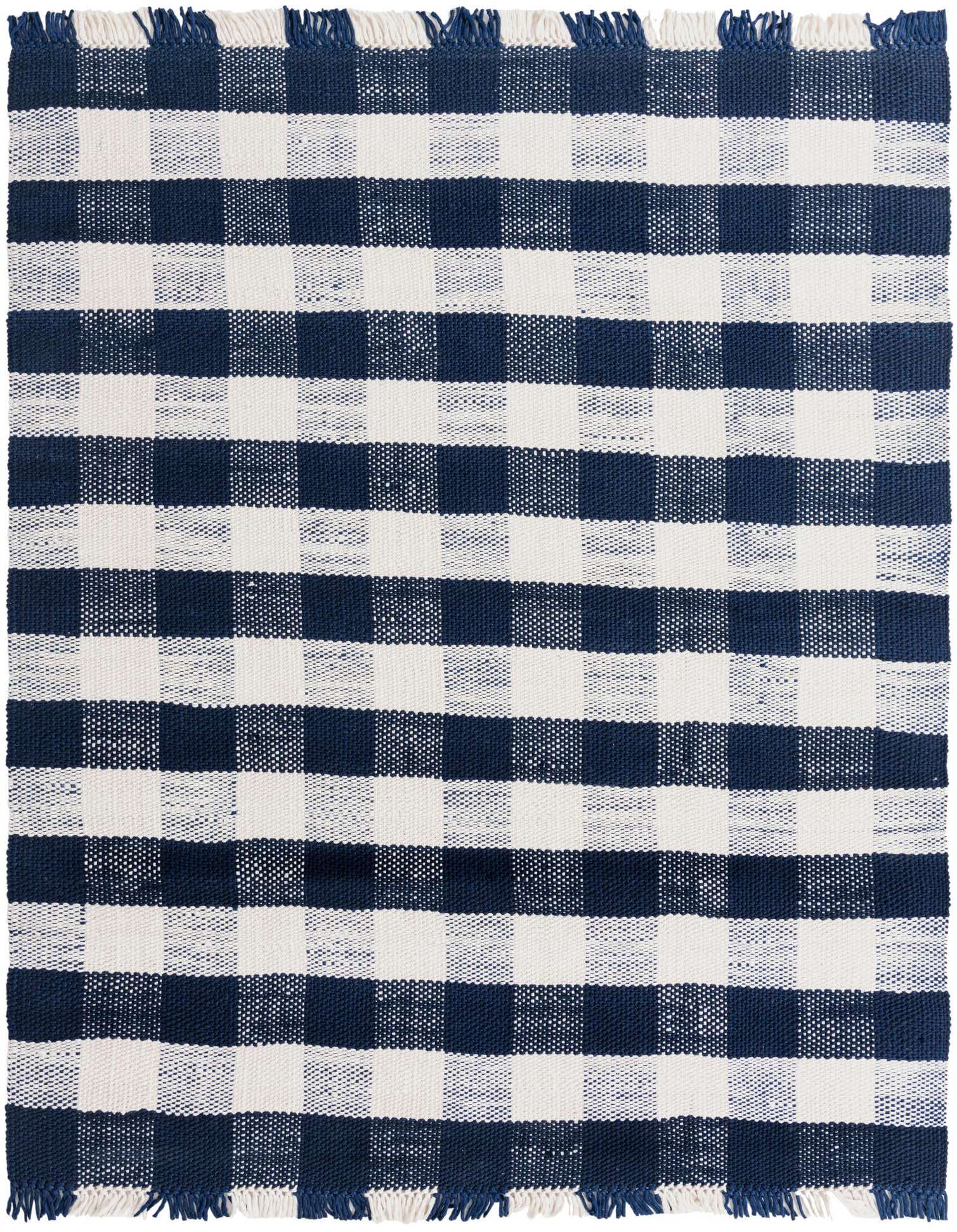 7' 10 x 10' Easy-Clean Eco Plaid Washable Indoor / Outdoor Rug