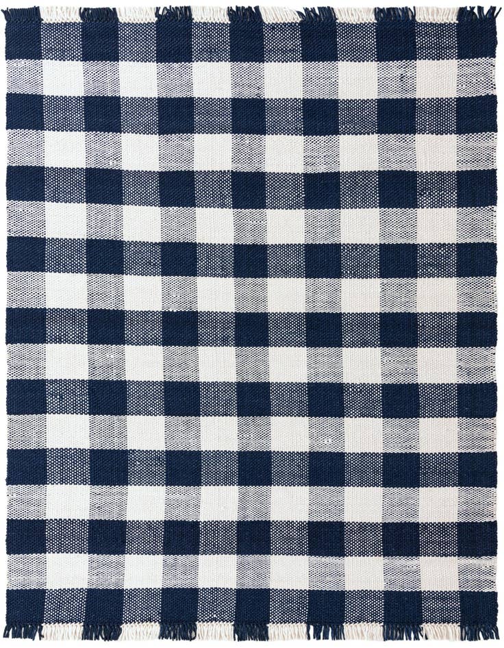 Detail image of 9' x 12' Easy-Clean Eco Plaid Washable Indoor / Outdoor Rug