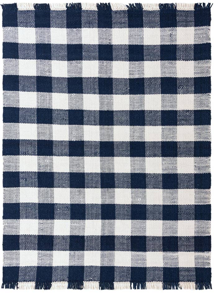 Detail image of 9' x 12' Easy-Clean Eco Plaid Washable Indoor / Outdoor Rug