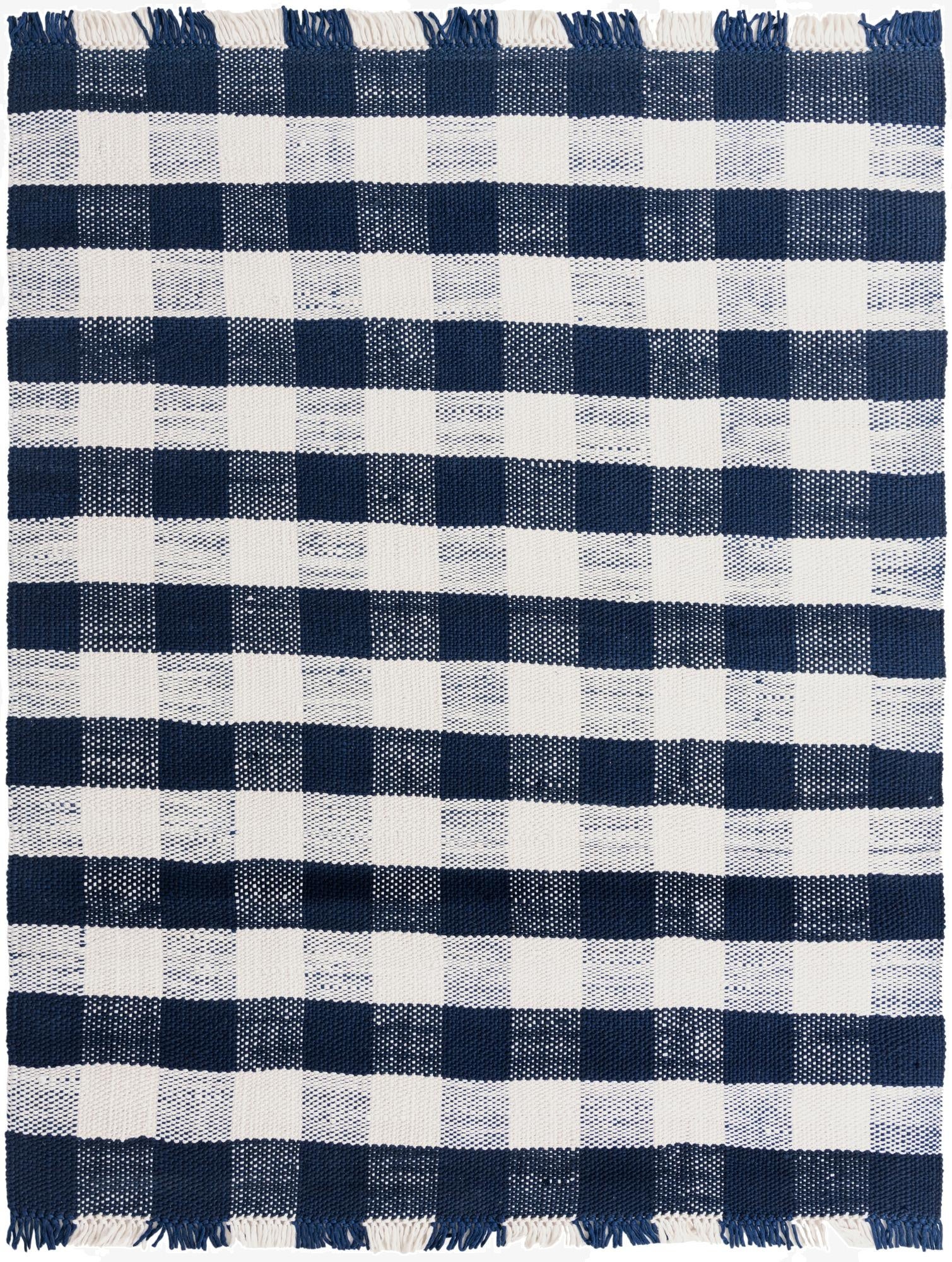 7' 10 x 10' Eco Plaid   Washable Indoor / Outdoor Rug