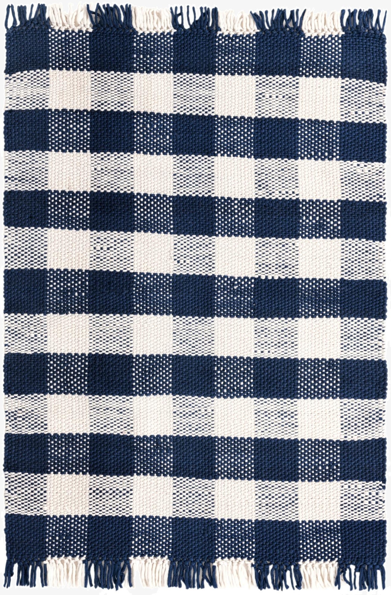 4' x 6' Eco Plaid   Washable Indoor / Outdoor Rug