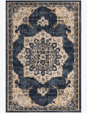 Navy Blue Eden Rug