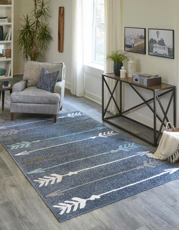 Navy Blue Equinox Rug