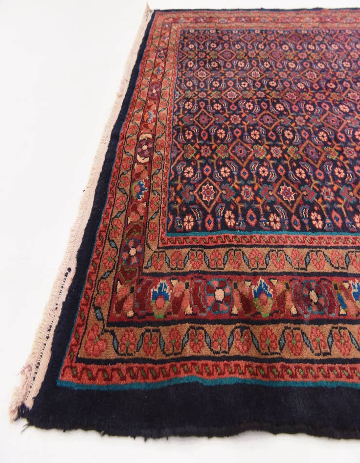 Detail image of 5' 6 x 10' 6 Hand Knotted Farahan Persian Wool Rug