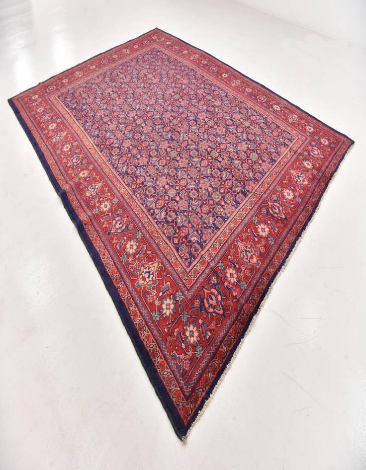 Detail image of 10' 2 x 13' 5 Hand Knotted Farahan Persian Wool Rug