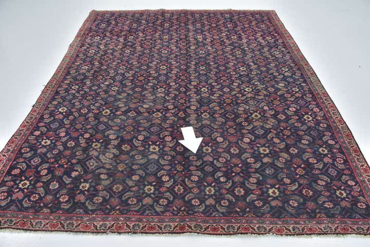 7' 3 x 9' 5 Hand Knotted Farahan Persian Wool Rug