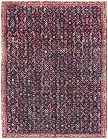 7' 3 x 9' 5 Hand Knotted Farahan Persian Wool Rug