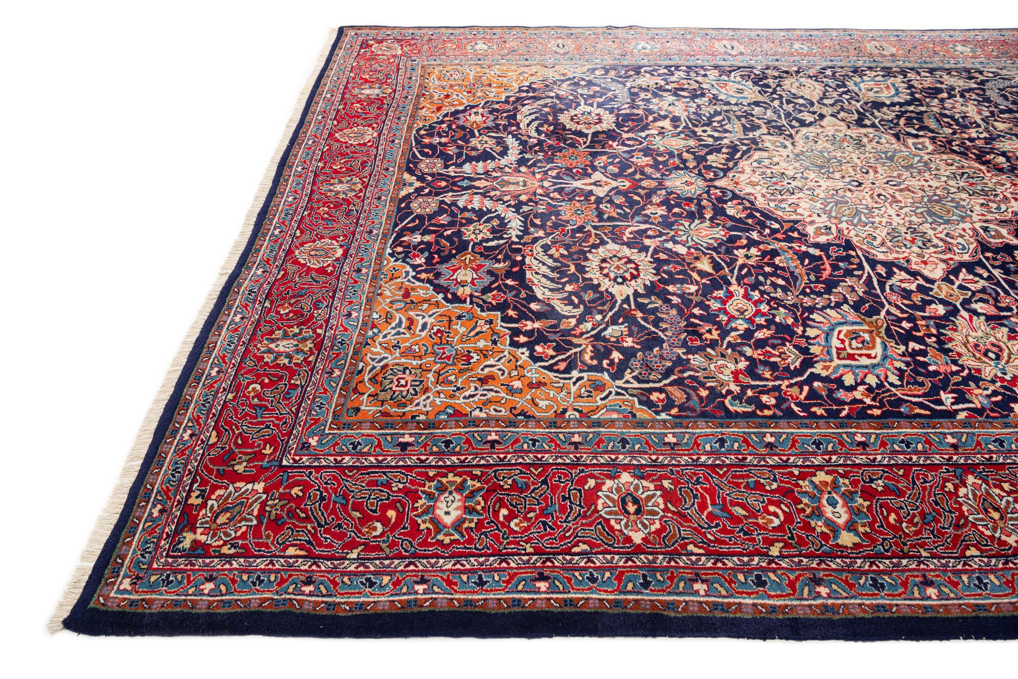 8' 5 x 10' 9 Hand Knotted Farahan Persian Wool Rug
