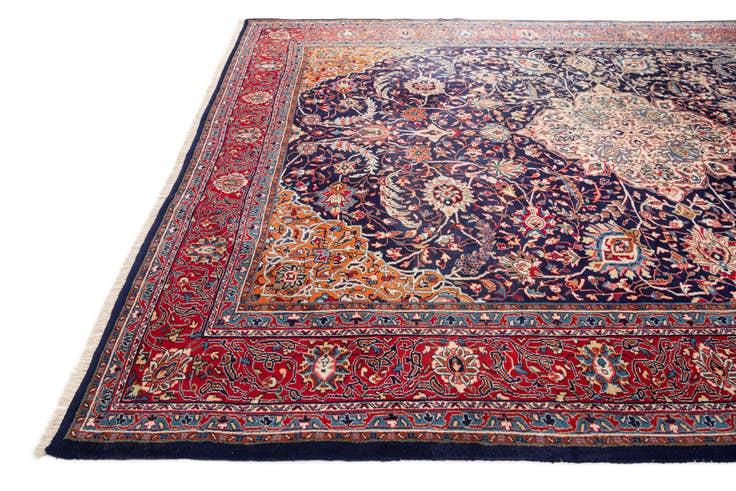 Detail image of 8' 5 x 10' 9 Hand Knotted Farahan Persian Wool Rug