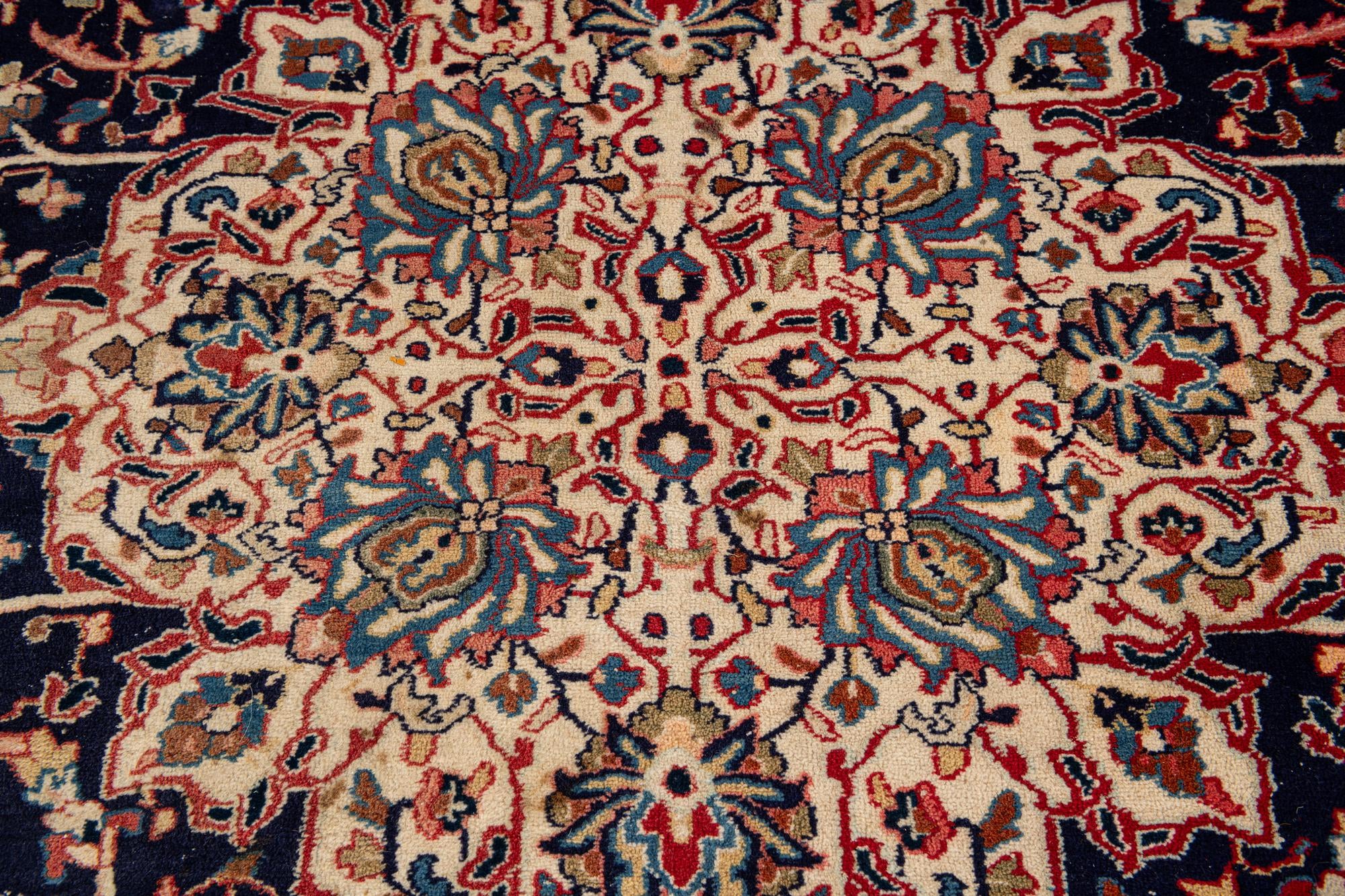 8' 5 x 10' 9 Hand Knotted Farahan Persian Wool Rug