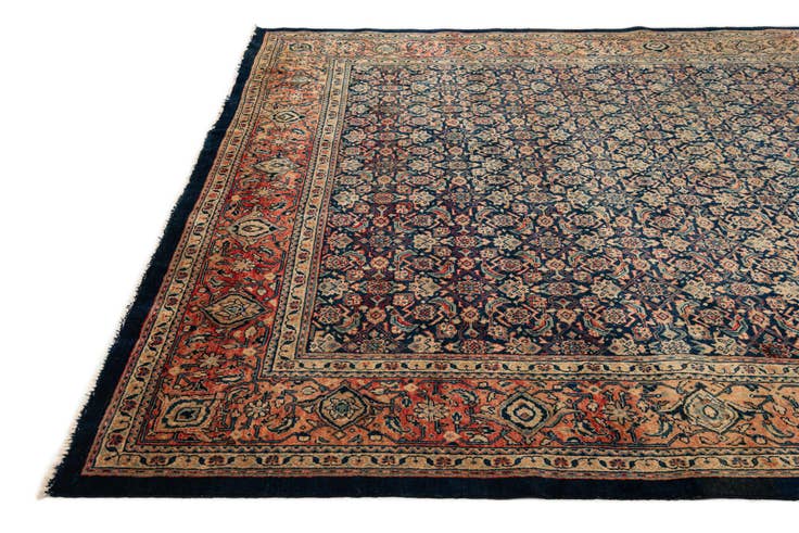 Detail image of 9' 9 x 16' 5 Hand Knotted Farahan Persian Wool Rug