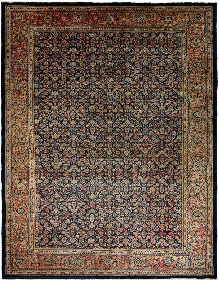 Detail image of 9' 9 x 16' 5 Hand Knotted Farahan Persian Wool Rug