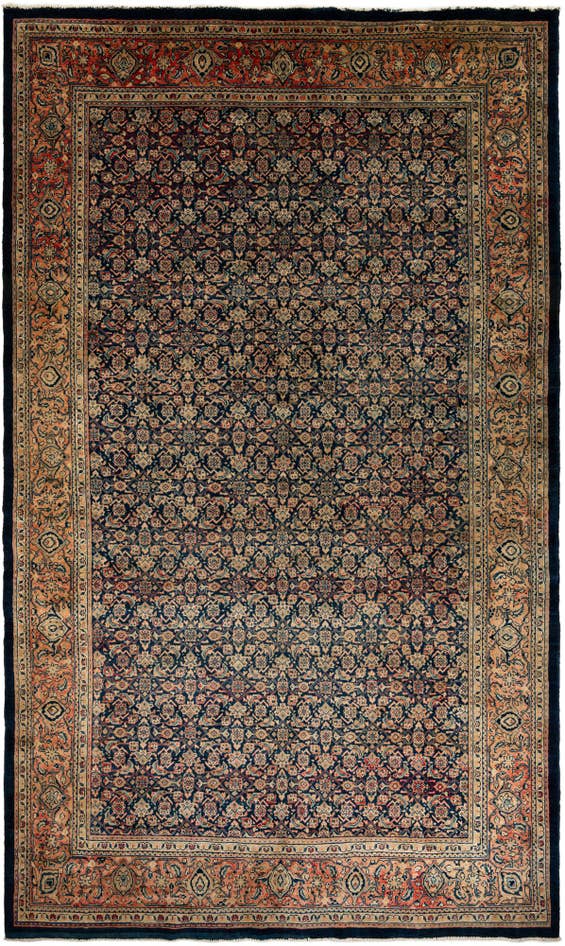 Detail image of 9' 9 x 16' 5 Hand Knotted Farahan Persian Wool Rug