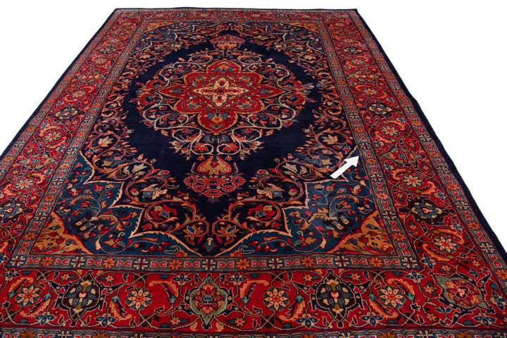 8' 6 x 11' 7 Hand Knotted Farahan Persian Wool Rug