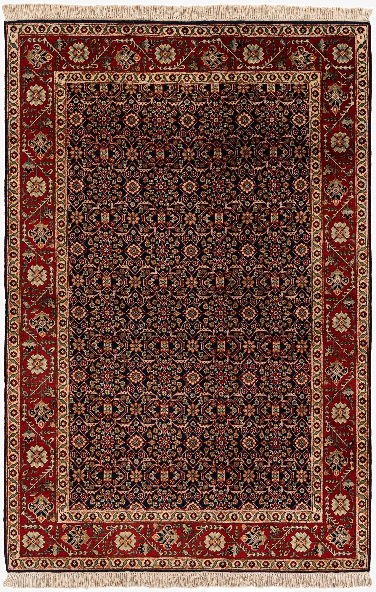 6' 9 x 9' 8  Hand Knotted Farahan Wool Rug
