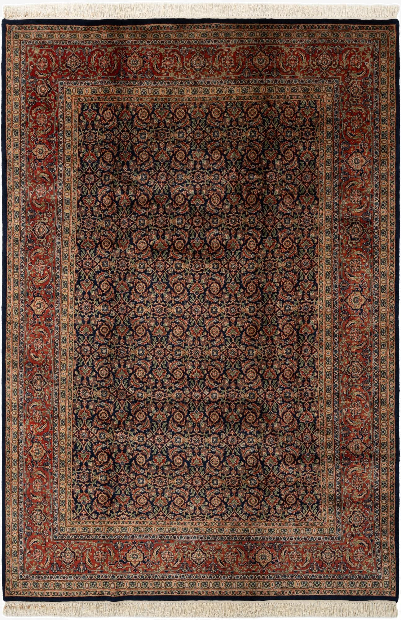 6' 7 x 9' 9  Hand Knotted Farahan Oriental Wool Rug