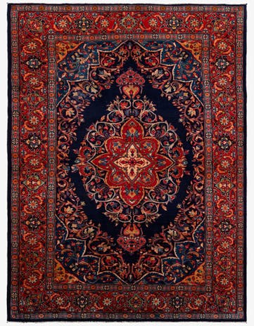 8' 6 x 11' 7 Hand Knotted Farahan Persian Wool Rug
