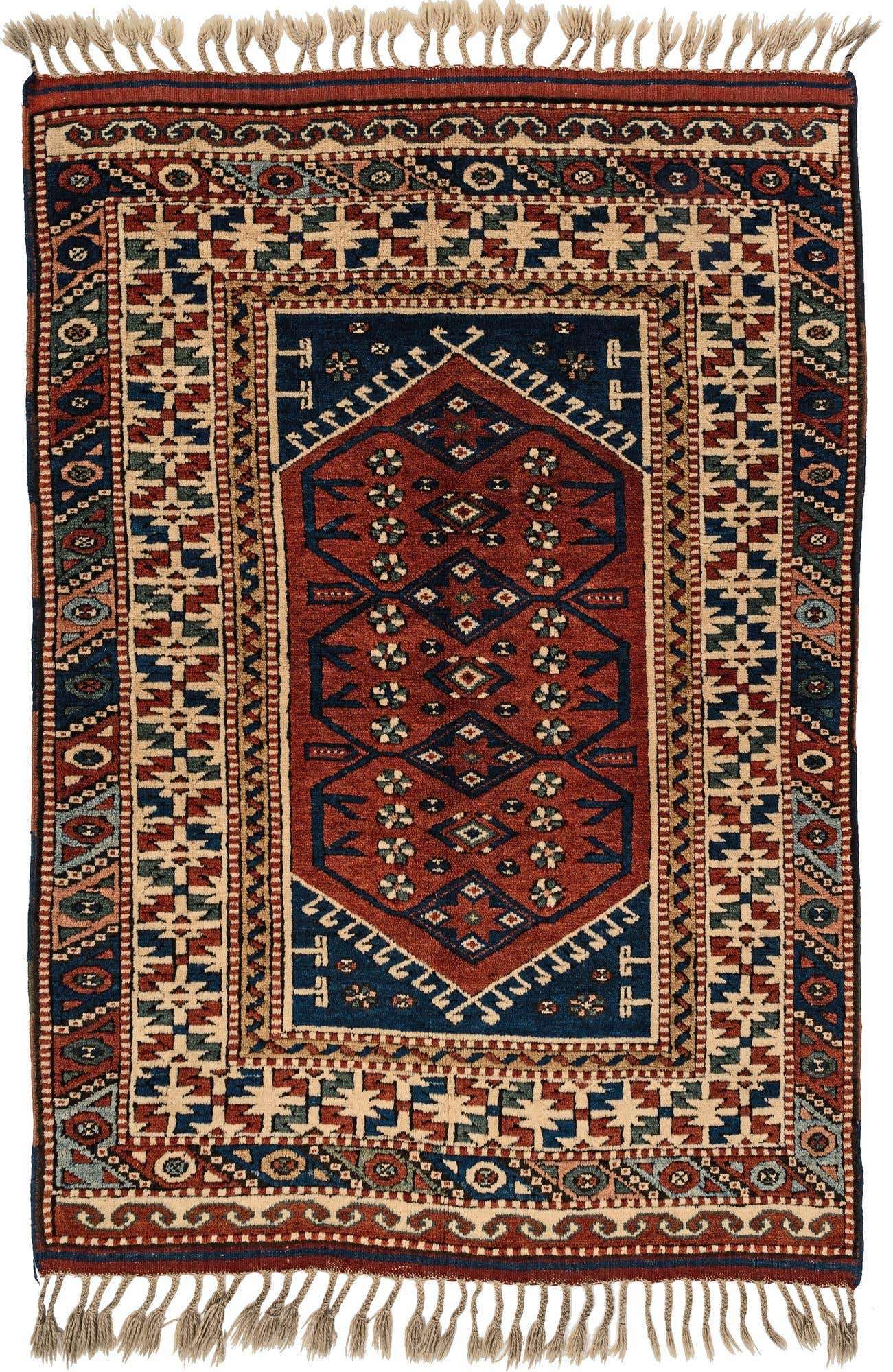 3' 5 x 5' 1 Hand Knotted Fars Oriental Wool Rug