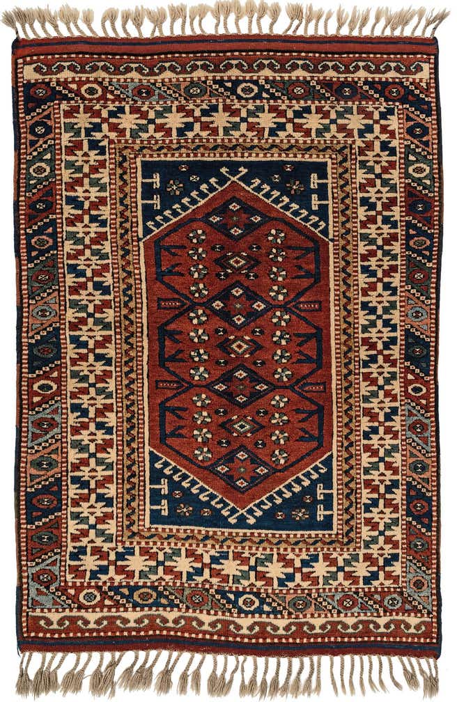 3' 5 x 5' 1 Hand Knotted Fars Oriental Wool Rug