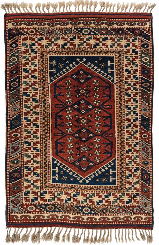 Detail image of 3' 5 x 5' 1 Hand Knotted Fars Oriental Wool Rug