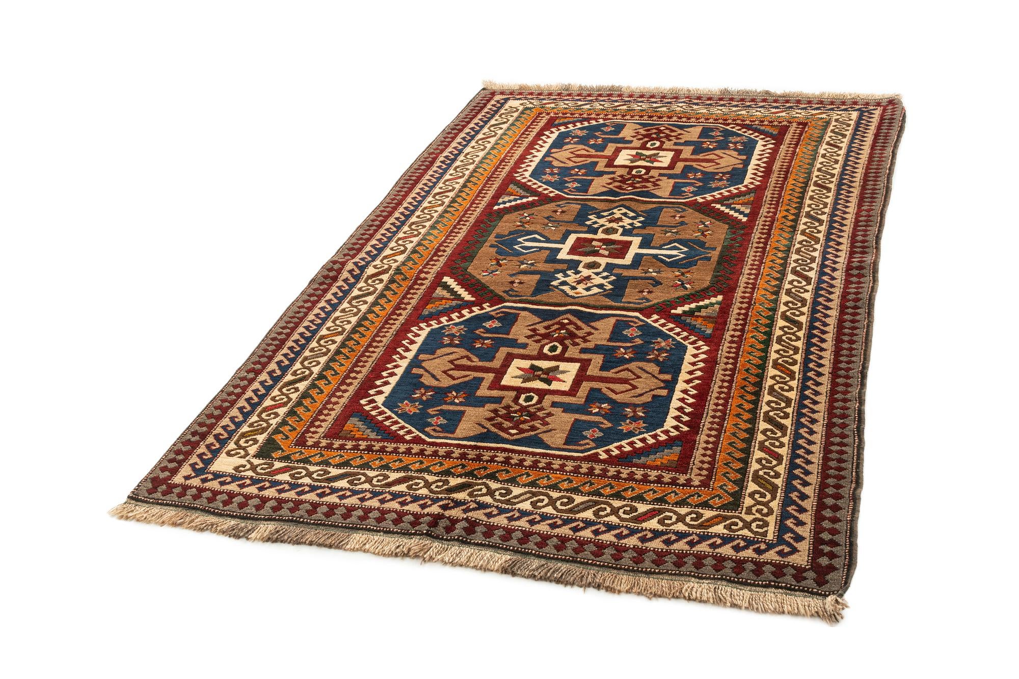 4' 10 x 7' 4 Hand Knotted Fars Wool Rug