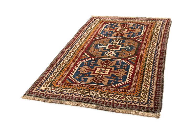 Detail image of 4' 10 x 7' 4 Hand Knotted Fars Wool Rug