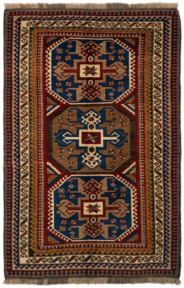 4' 10 x 7' 4 Hand Knotted Fars Wool Rug