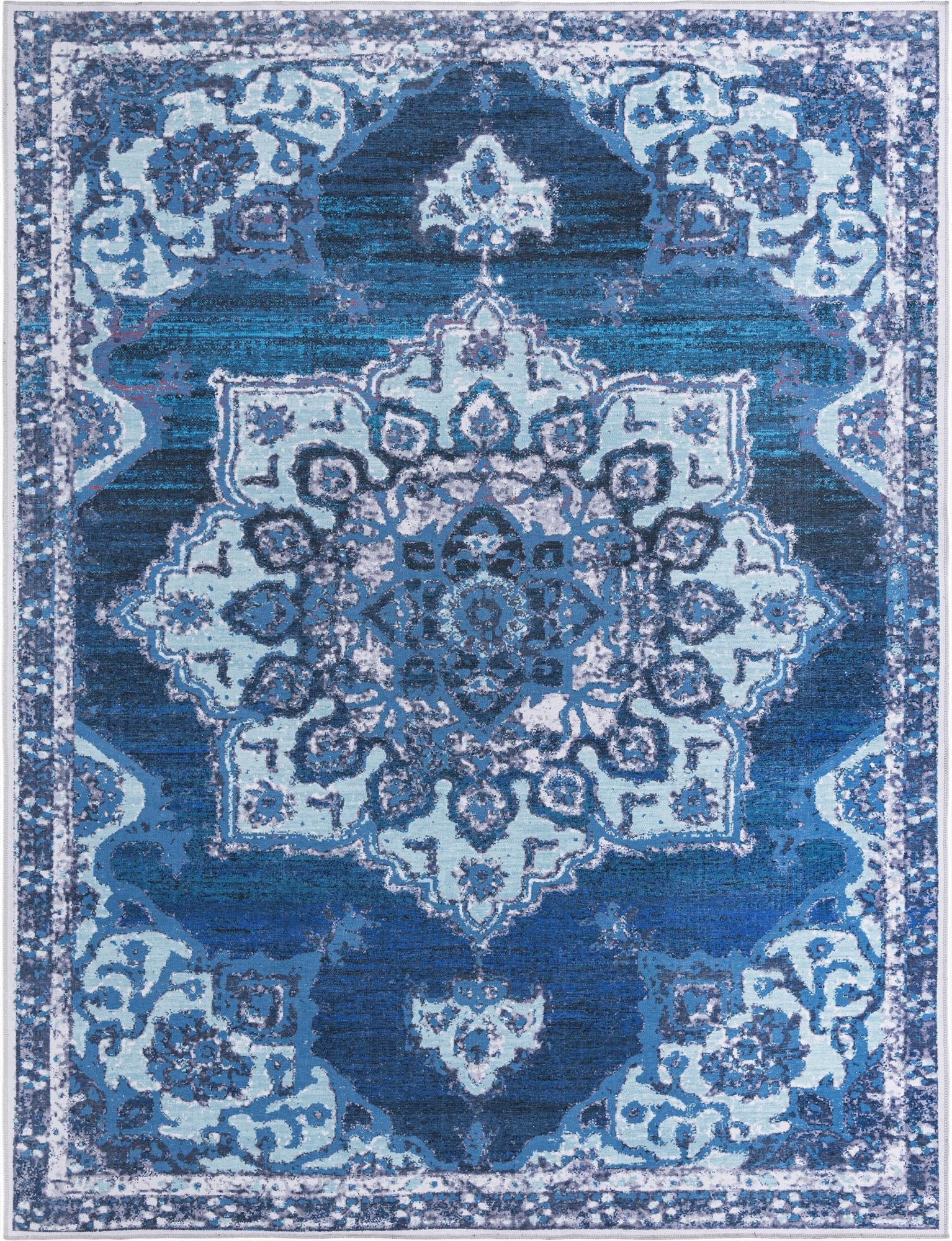 Primary image  9' 2 x 12'  Washable Francesca Rug