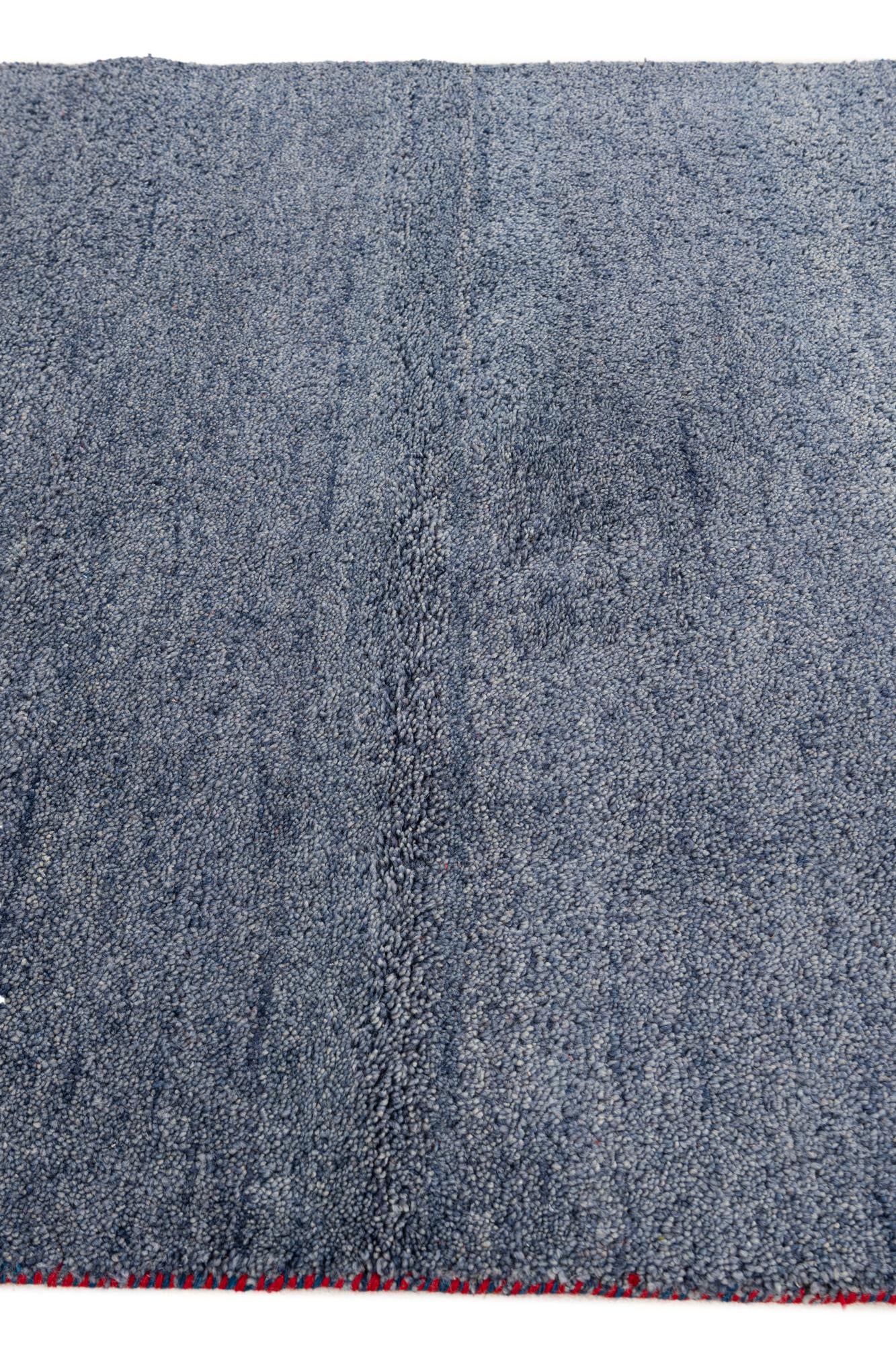 4' x 5' 10 Hand Knotted Gabbeh Wool Rug