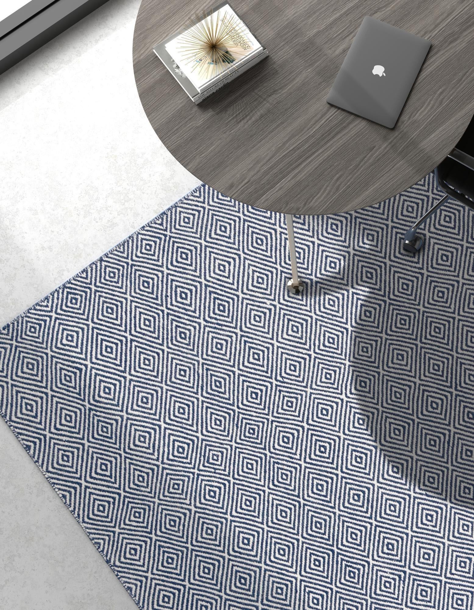 10' x 14' 1 Hand Woven Geo Trellis Flatweave Rug