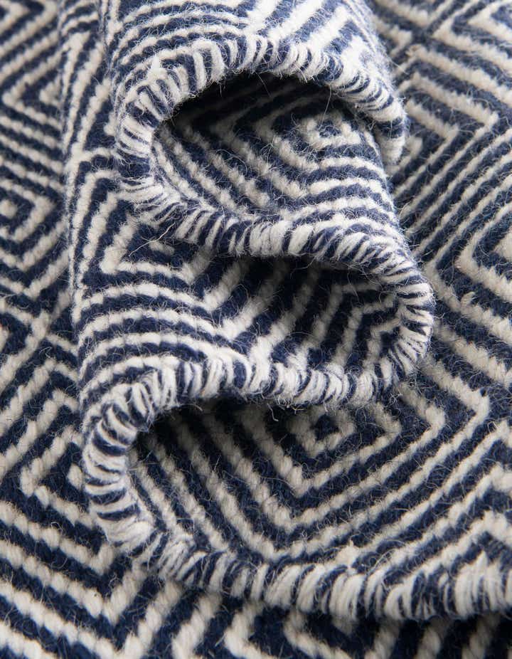 9' x 12' Hand Woven Geo Trellis Flatweave Rug