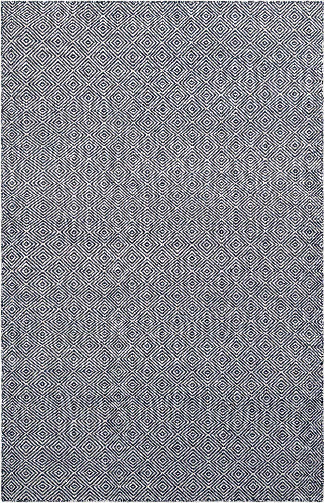 5' 1 x 8' Hand Woven Geo Trellis Flatweave Rug