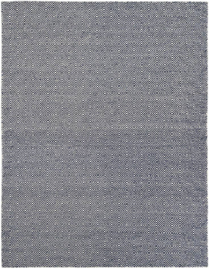 Detail image of 6' 1 x 9' Hand Woven Geo Trellis Flatweave Rug