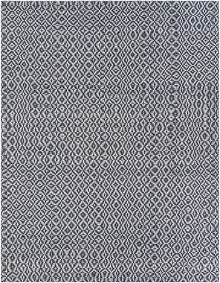 Detail image of 9' x 12' Hand Woven Geo Trellis Flatweave Rug