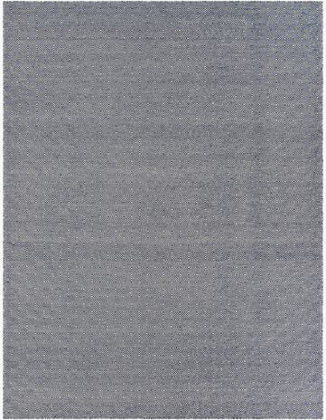 Navy Blue Hand Woven Geo Trellis Flatweave Rug