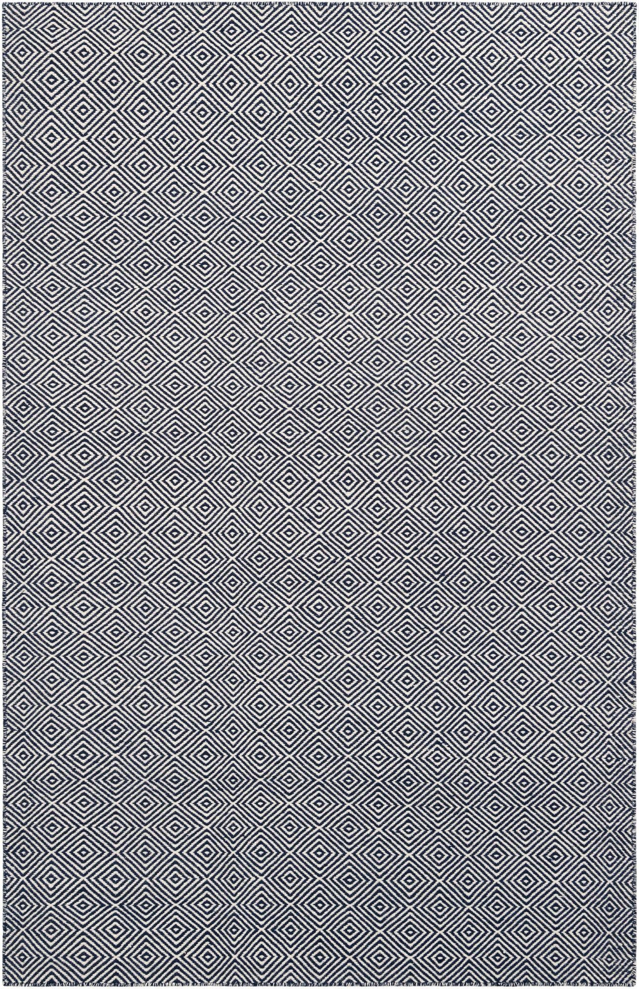 5' 1 x 8'  Hand Woven Geo Trellis Flatweave Rug