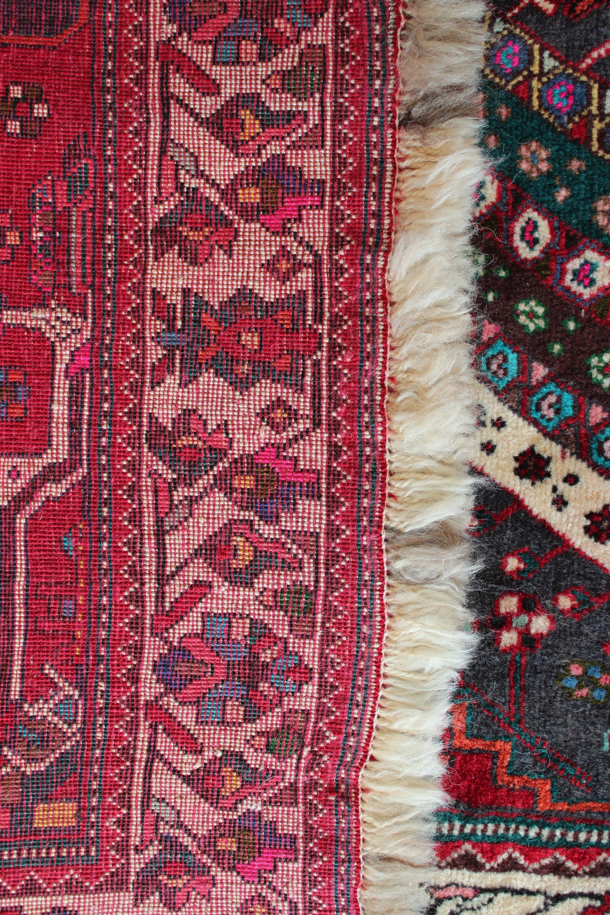 6' 11 x 10' 6 Hand Knotted Ghashghaei Persian Wool Rug