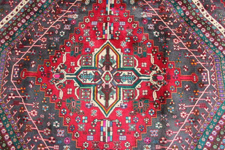 6' 11 x 10' 6 Hand Knotted Ghashghaei Persian Wool Rug