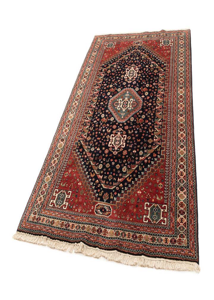 6' 4 x 9' 9 Hand Knotted Ghashghaei Wool Rug