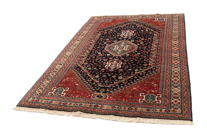 6' 4 x 9' 9 Hand Knotted Ghashghaei Wool Rug