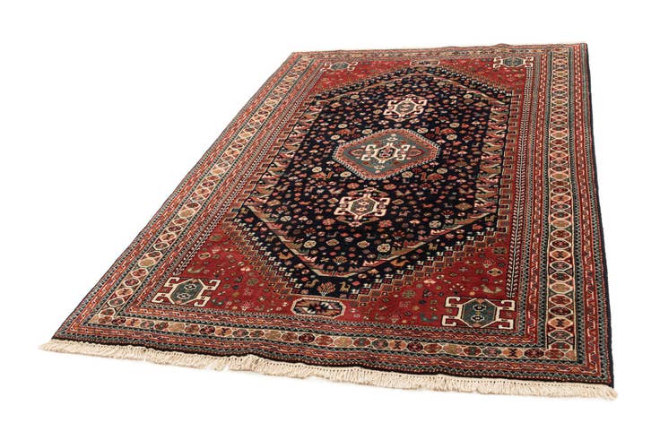 Detail image of 6' 4 x 9' 9 Hand Knotted Ghashghaei Wool Rug