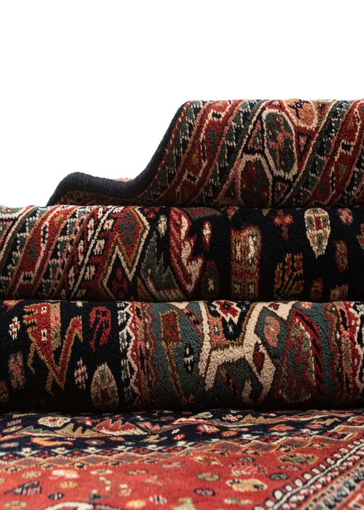 6' 4 x 9' 9 Hand Knotted Ghashghaei Wool Rug