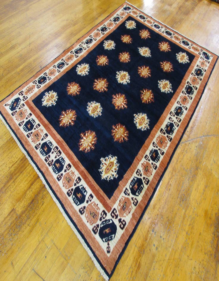 Detail image of 6' 5 x 9' 3 Hand Knotted Ghashghaei Persian Wool Rug