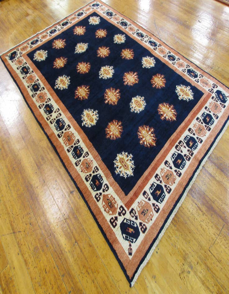 Detail image of 6' 5 x 9' 3 Hand Knotted Ghashghaei Persian Wool Rug