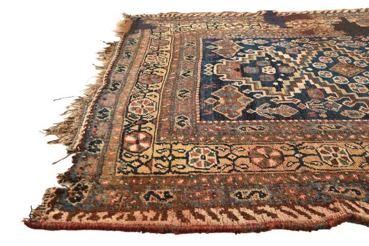 4' 4 x 5' 5 Hand Knotted Ghashghaei Persian Wool Rug