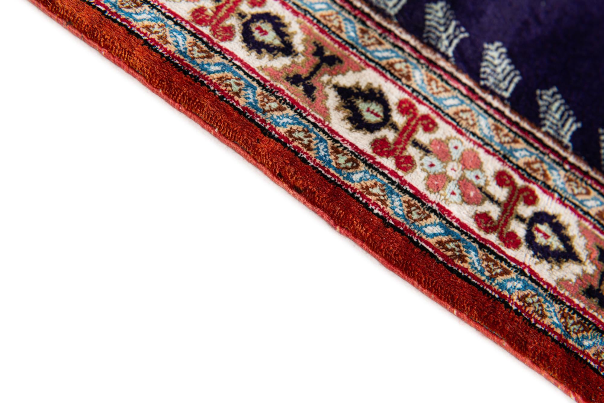 1' 10 x 2' 9 Hand Knotted Ghom Silk Persian Rug