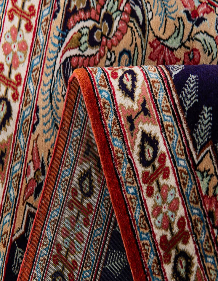 Detail image of 1' 10 x 2' 9  Hand Knotted Ghom Silk Persian Rug