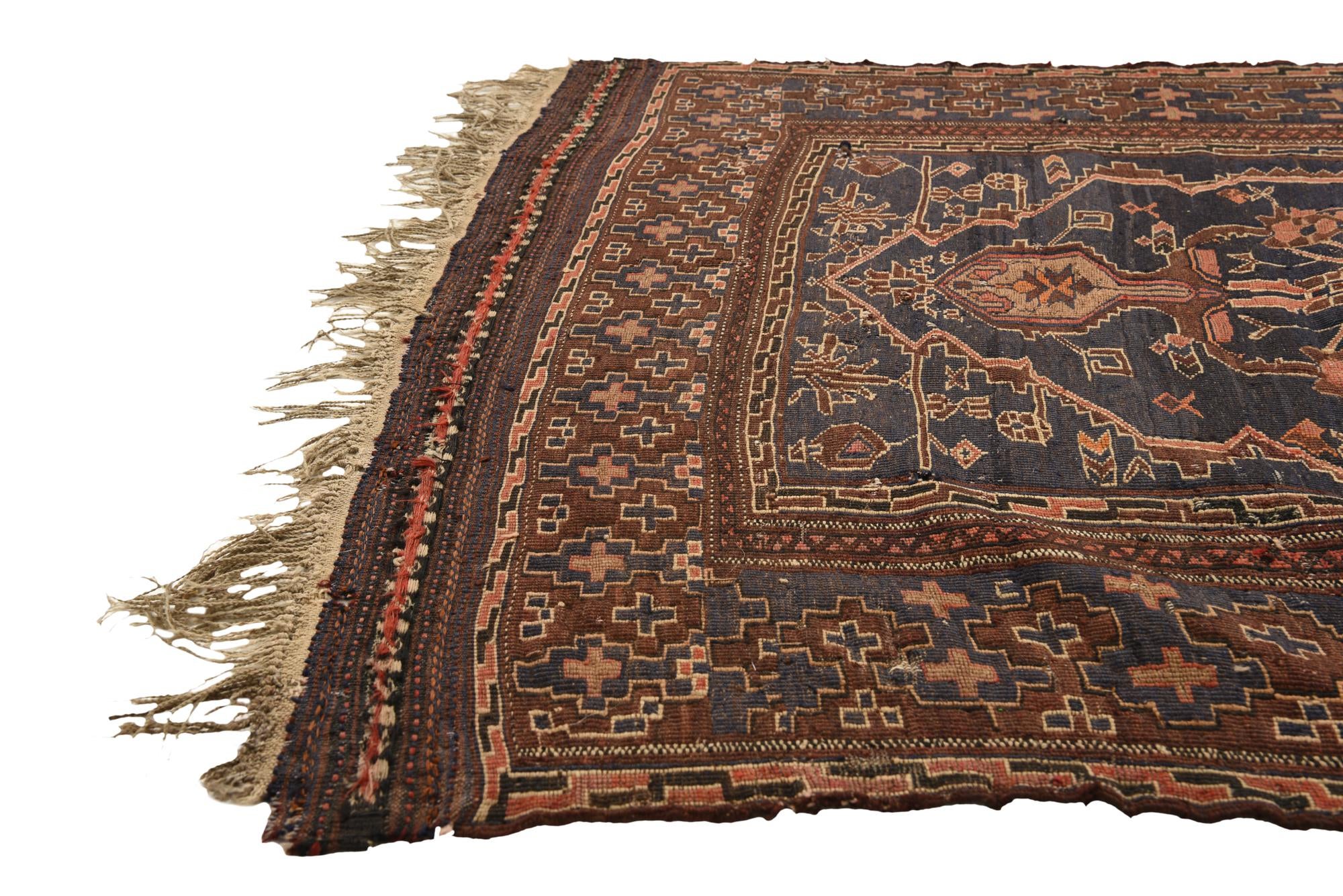 3' 8 x 6' 3 Hand Knotted Ghoochan Persian Wool Rug